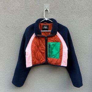 Zara ColorBlock Puffer Jacket